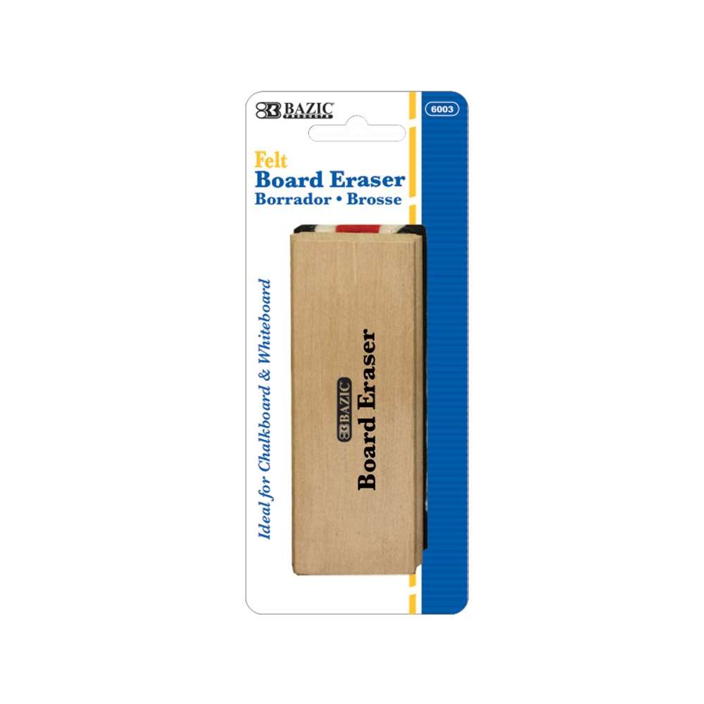 BAZIC Felt Chalkboard/Whiteboard Eraser, pack of 24