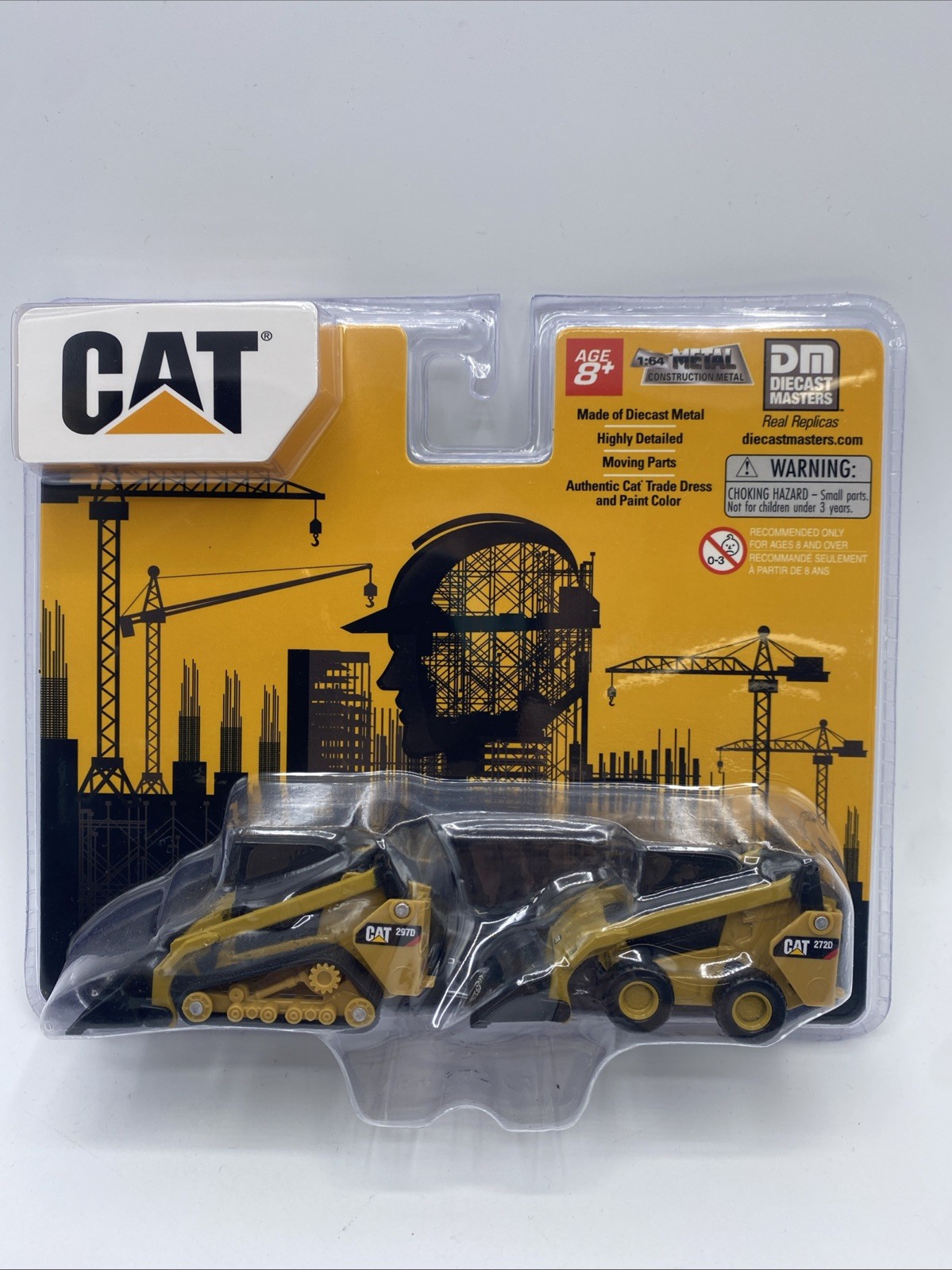 1:64 DIECAST MASTERS *CATERPILLAR CAT* 272D2 Skid Steer 297D2 Compact Loader NIP