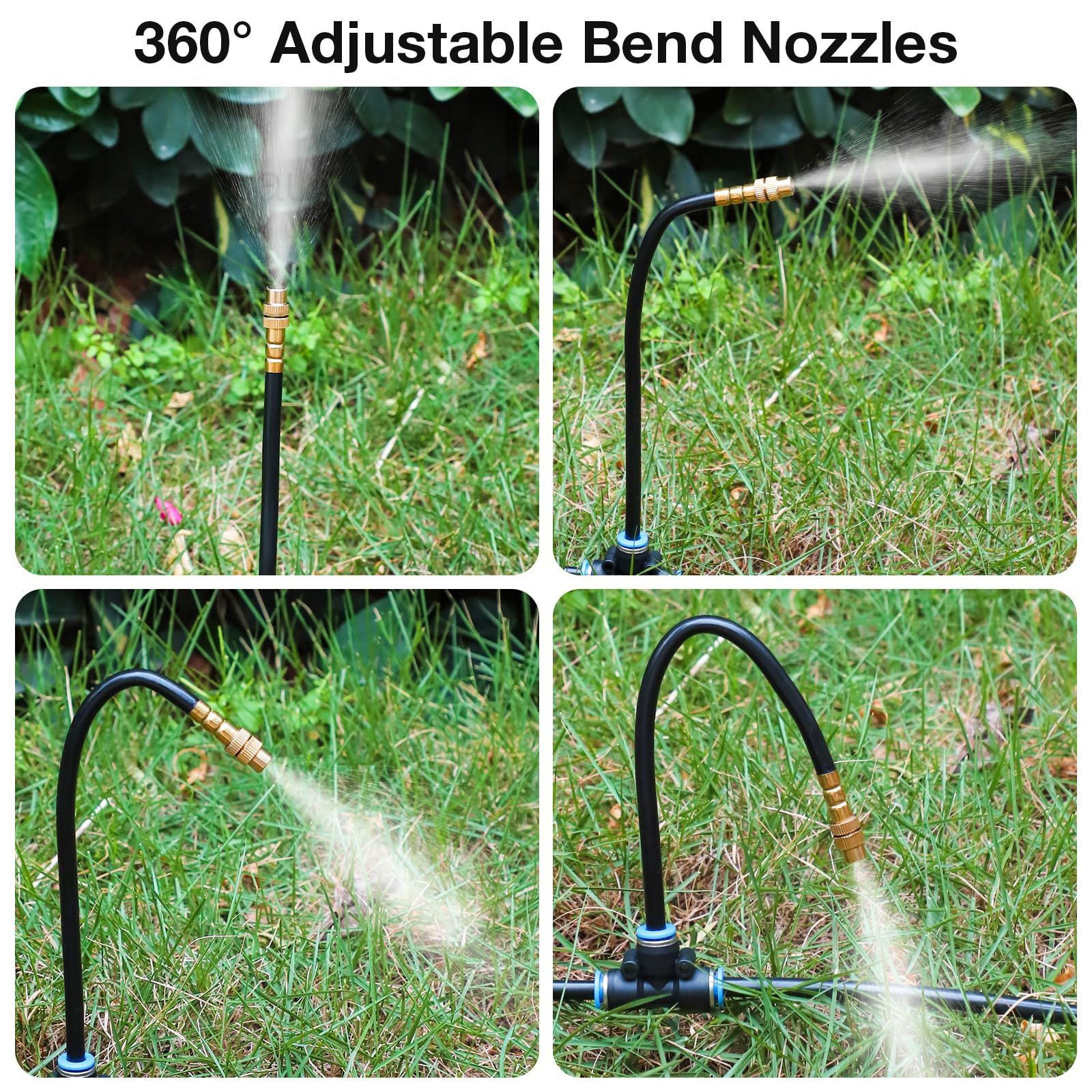 200ft + 32pcs nozzles and connectors, + connectors
