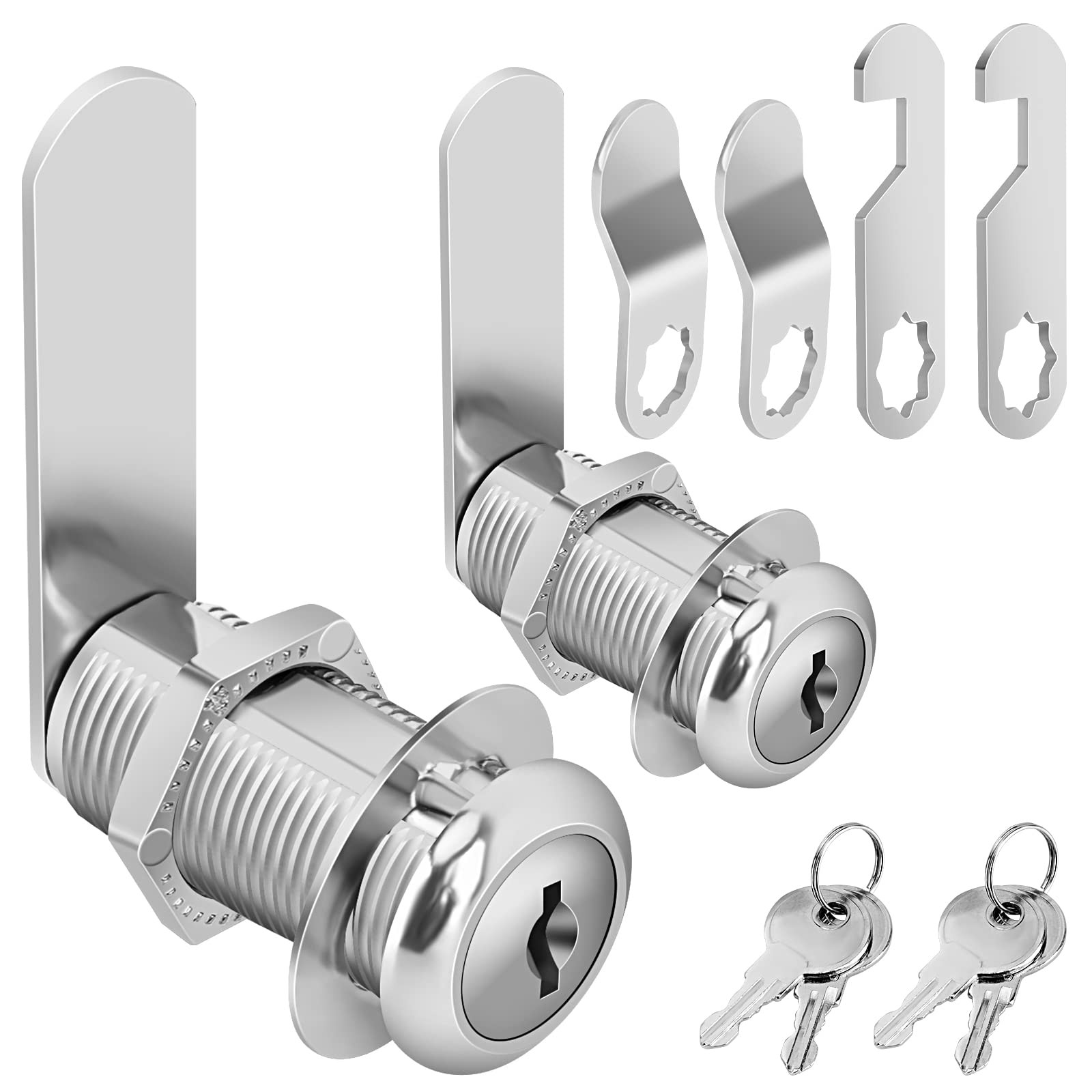 Pertinel Cam Locks Cabinet Locks Keyed Alike, 1-3/8'' (Length) Cylinder Fits ...