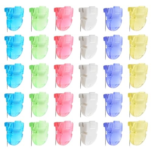 30 Pcs Cubicle Clips for Fabric Walls, 6 Styles Cubicle Hooks for Multicolor