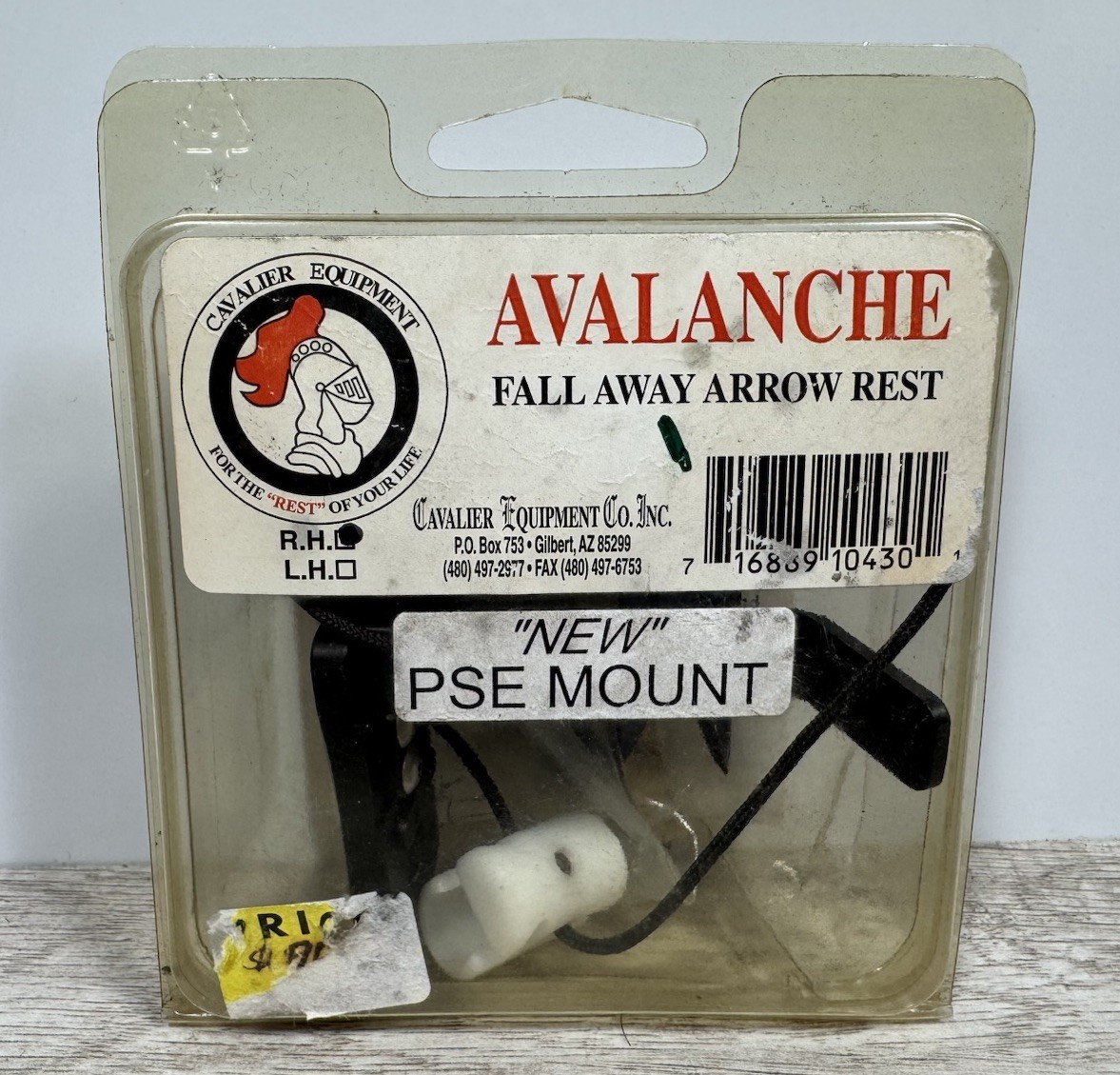 VTG Cavalier Avalanche Archery Bow Fall Away Arrow Rest Right Hand RH PSE Mount
