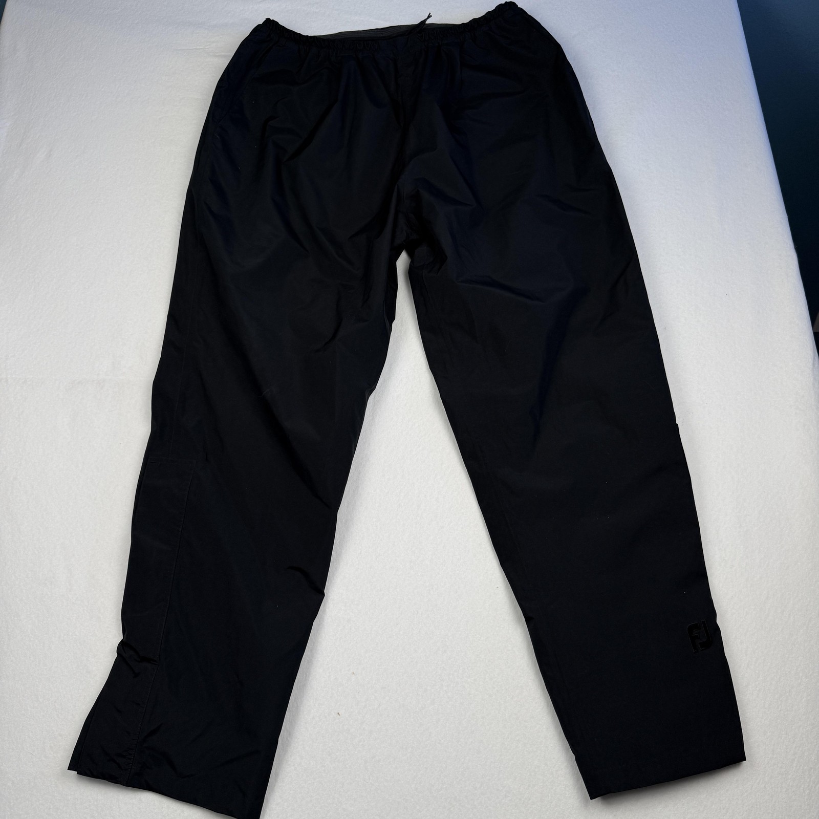 FootJoy DryJoys Pants Mens XL Black Waterproof Golf Rain Shell Elastic Waist