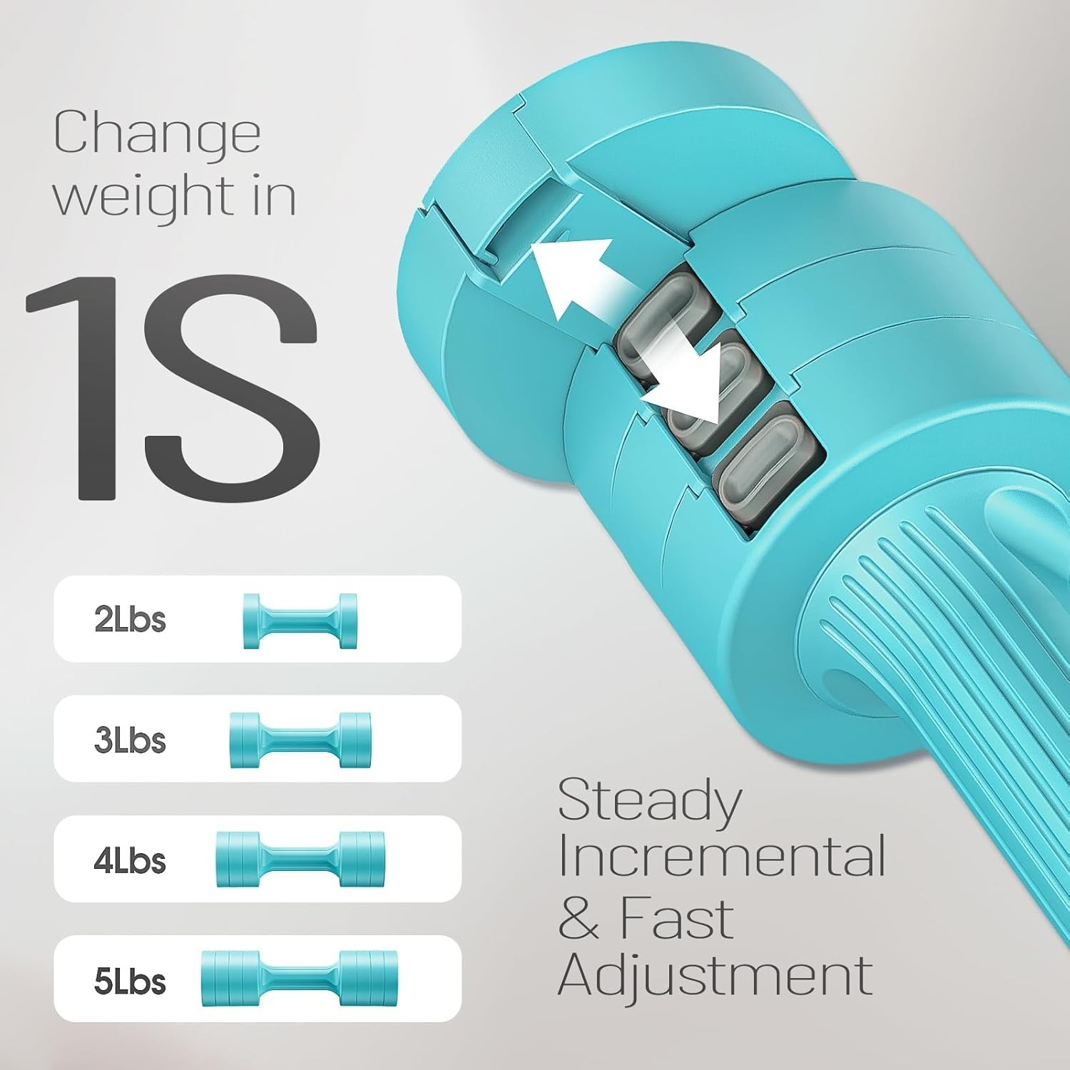 Adjustable Dumbbells Set 10 lb Total Free Weights