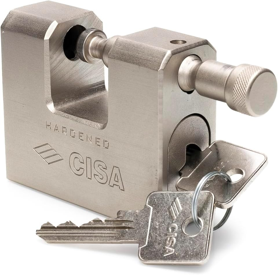 Cisa 2654084 Padlocks for Shutters Item 28550, Steel Protective Cylinder Plate