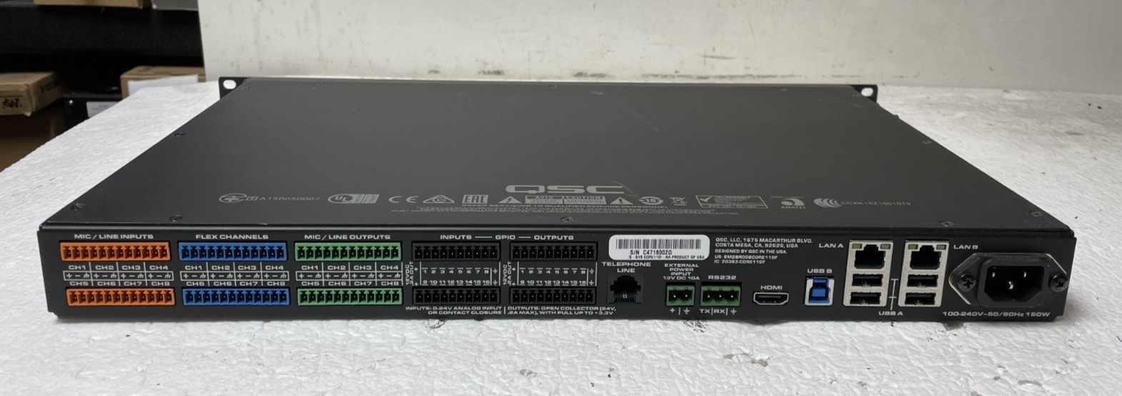 QSC Q-Sys Core110F Network Audio Processor