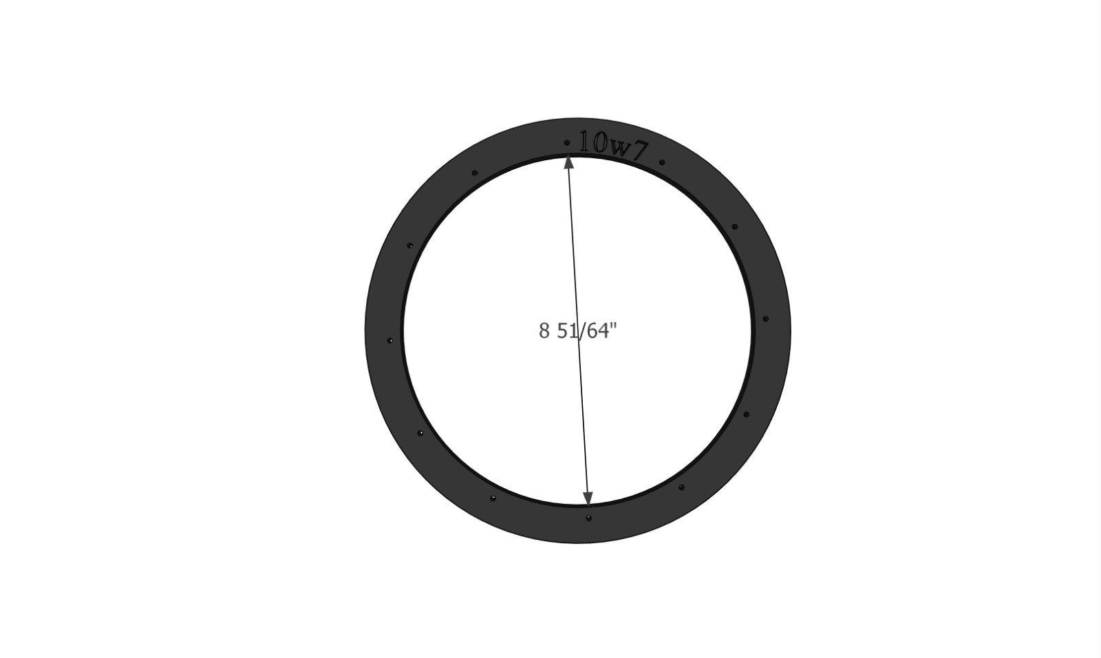 Plastic speaker ring for JL Audio 10W7AE-3