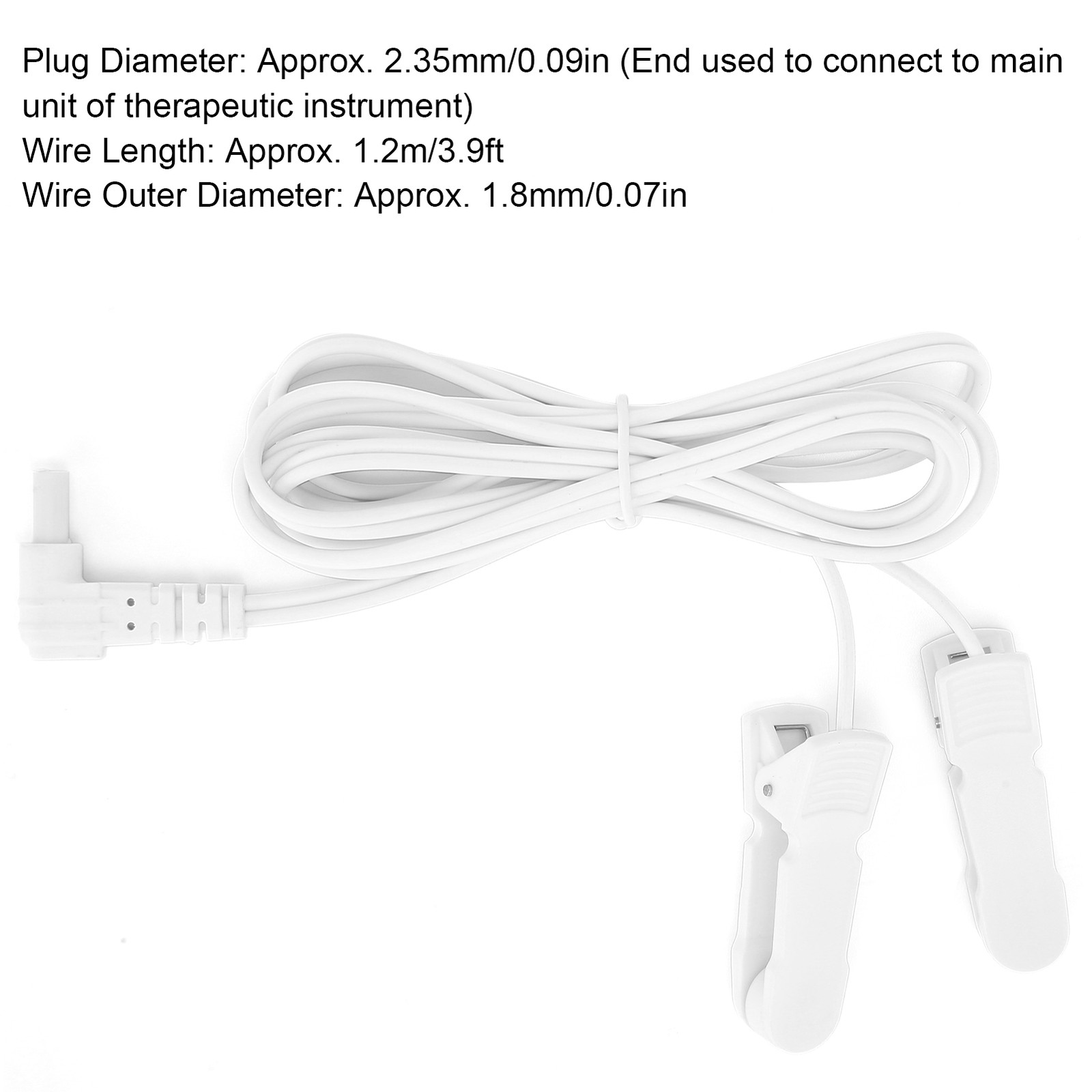 1 TENS Ear Clip Durable Connection Cable For Digital Therapy Machine