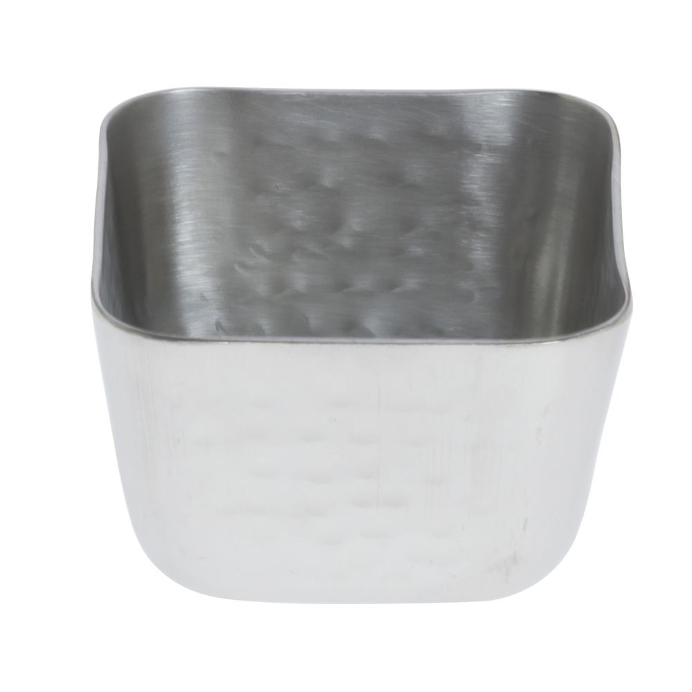 American Metalcraft HAMSC25 Sauce Cup, Stainless Steel, Square, Hammered, 2.5