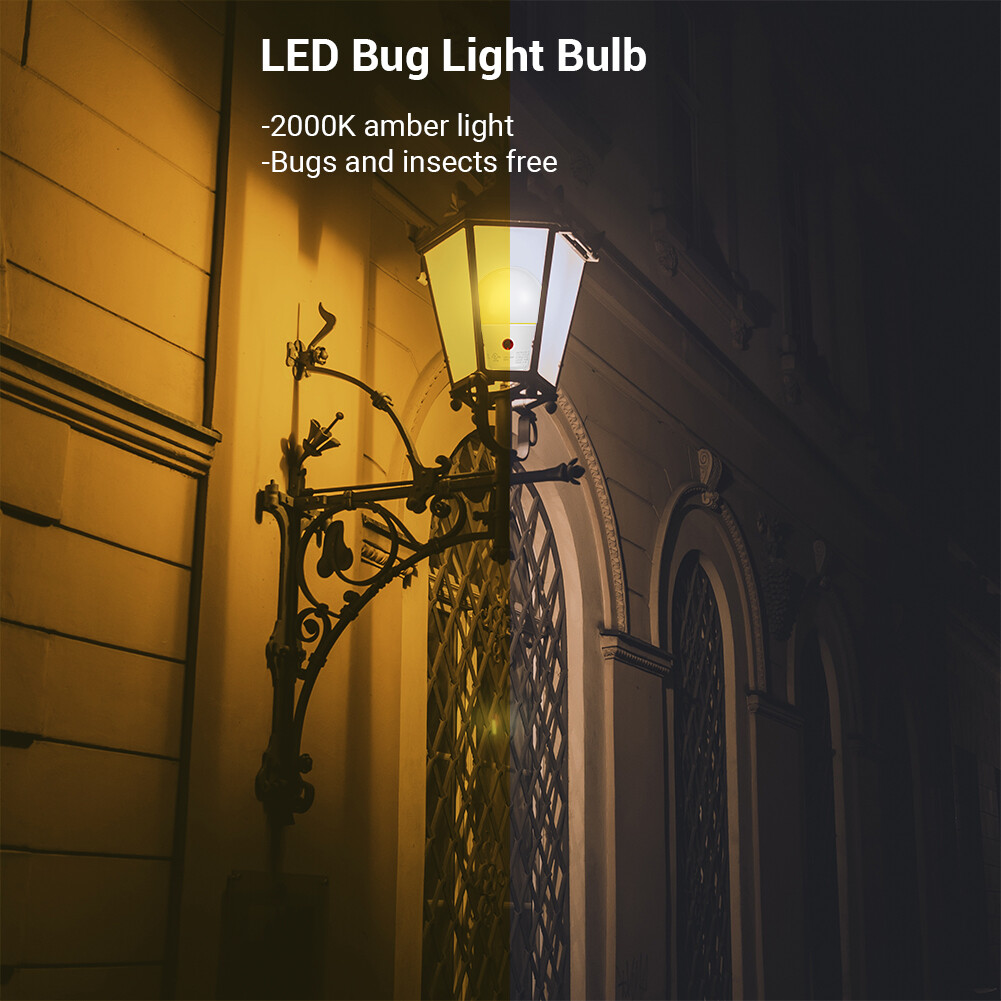 DEWENWILS 4-Pack A19 Light Sensor LED Light Bulbs LED Security Bulbs for Porch