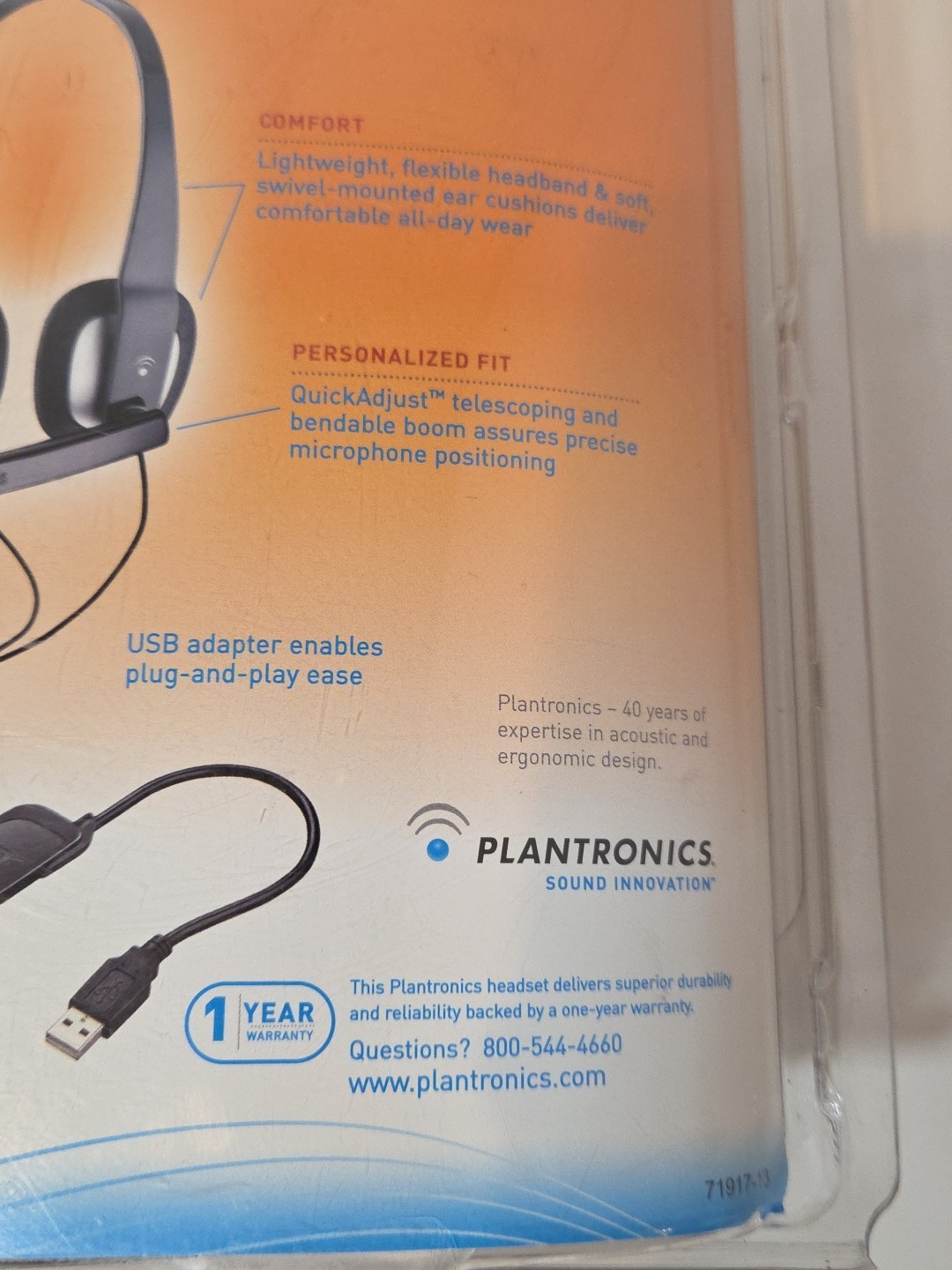 Audio 500 USB Plantronics Digital Multimedia Headset 71927-13