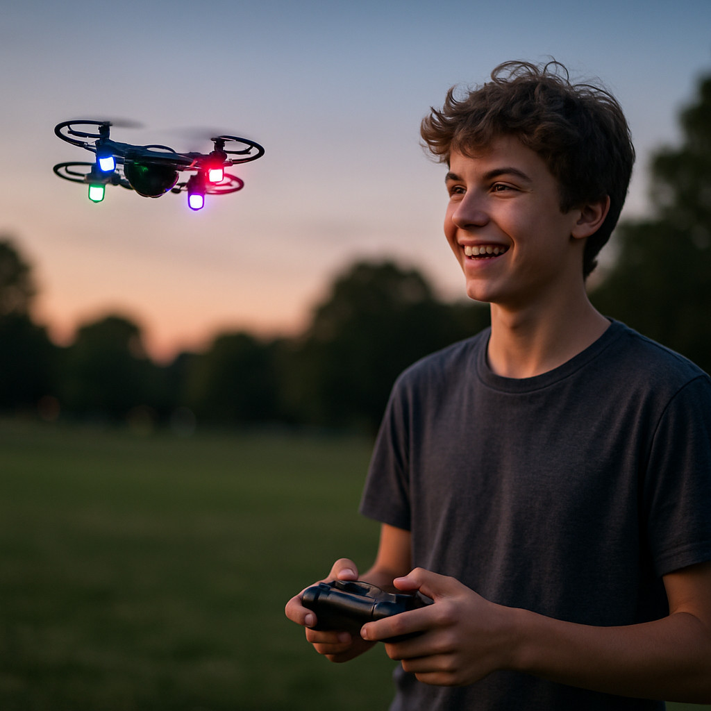 LAWFIG H158 Aircraft RC Drone 38 LED Obstacle Avoidance Ages 14+