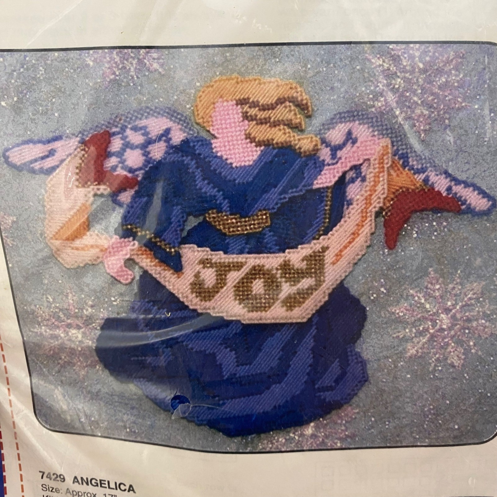 Vintage Temptations Angelica Plastic Canvas Kit 7429 Angel 1997 Linda Ruck NIP