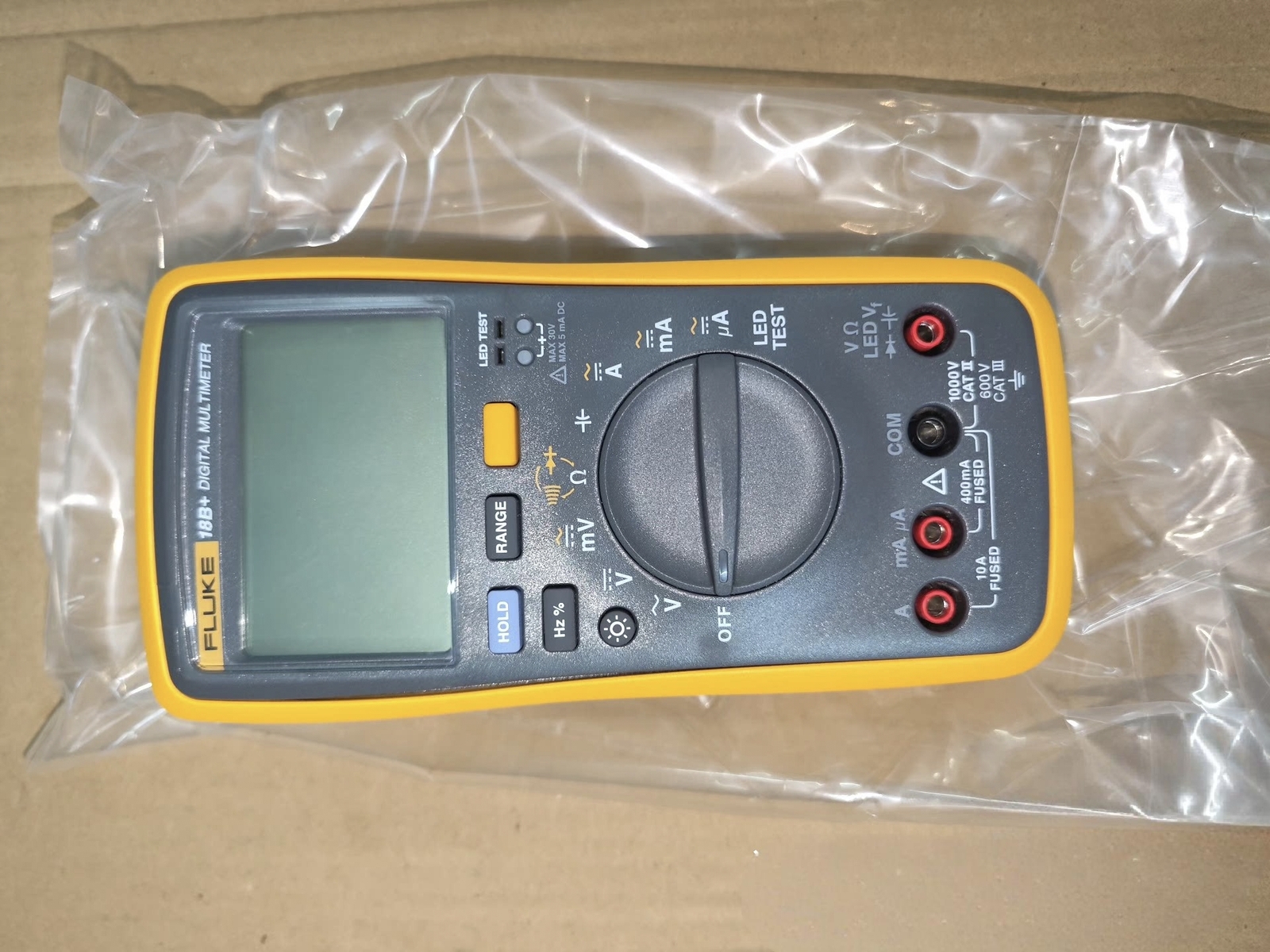 Fluke 18B+Multimeter 1000VAC DC Voltmeter Ammeter Auto/ManualRange LED Test/#im