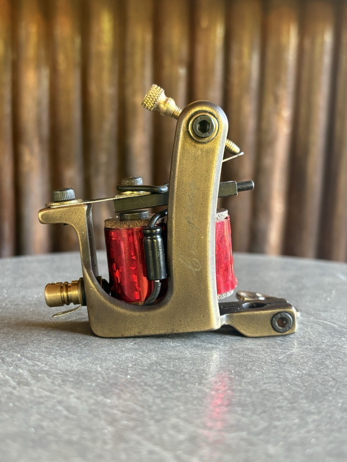 Custom Brass Tattoo Machine VTG Style Tested