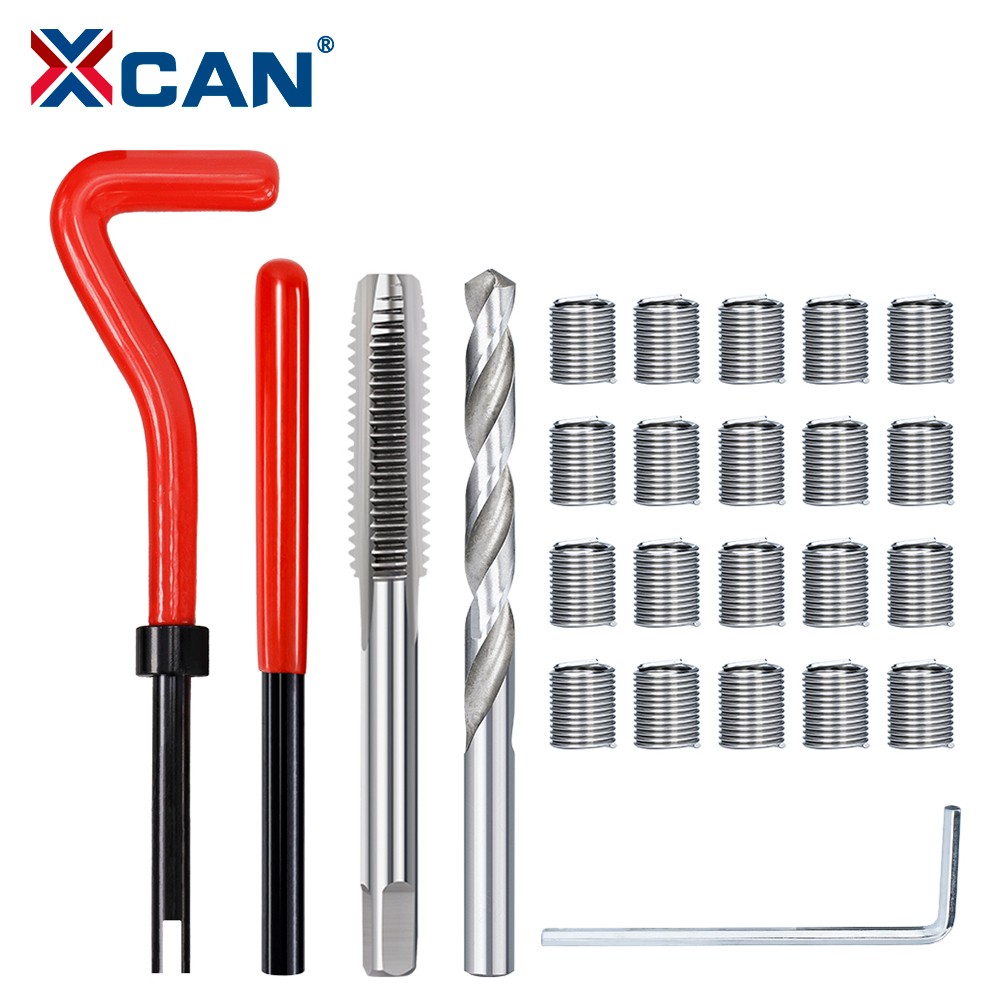 25PCS Thread Repair Kit Metric Insert M3 M6 M8 M12 M16 Rethreading Tool Kit