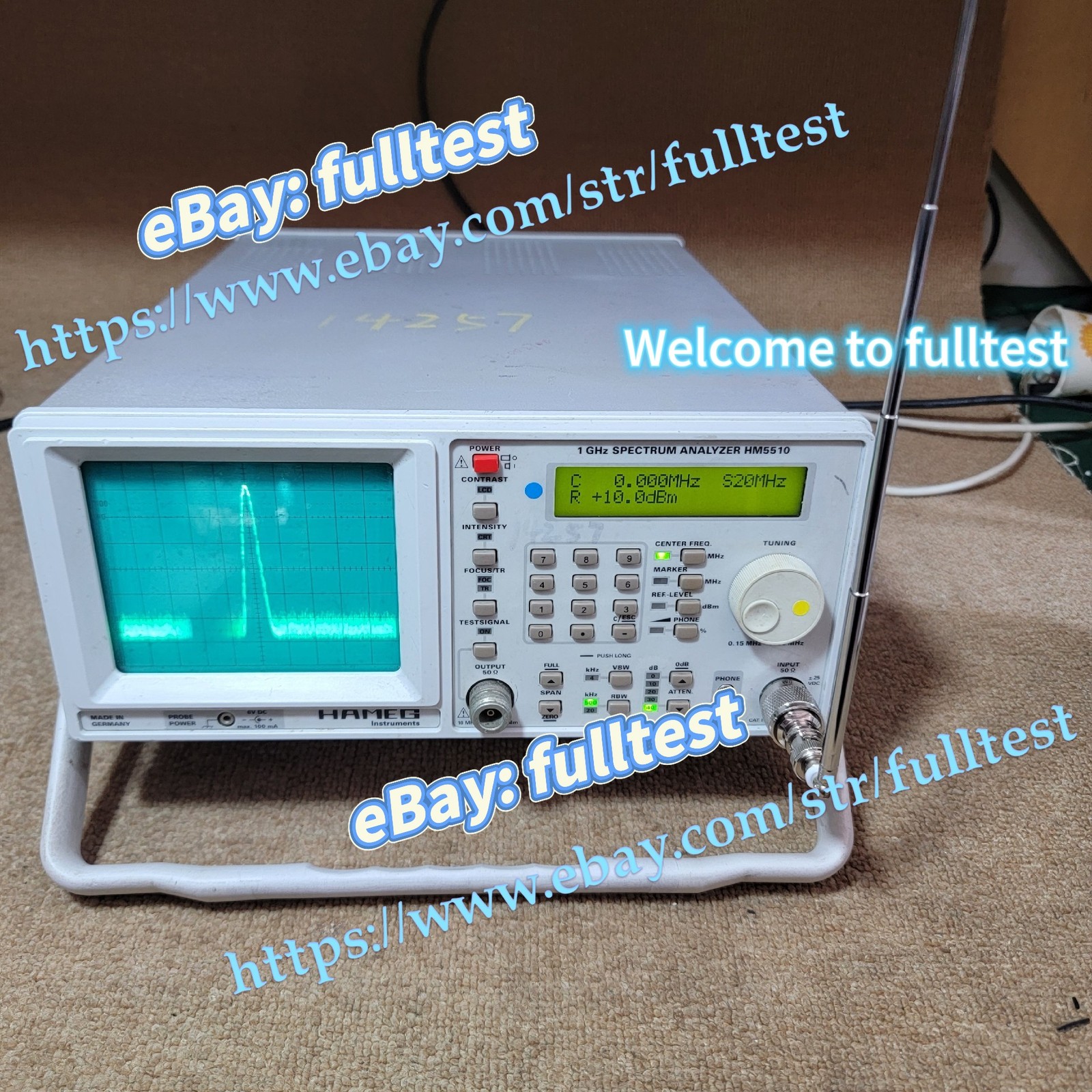 1PCS HAMEG HM5510 Spectrum Analyzer, Frequency 1GHz -fulltest