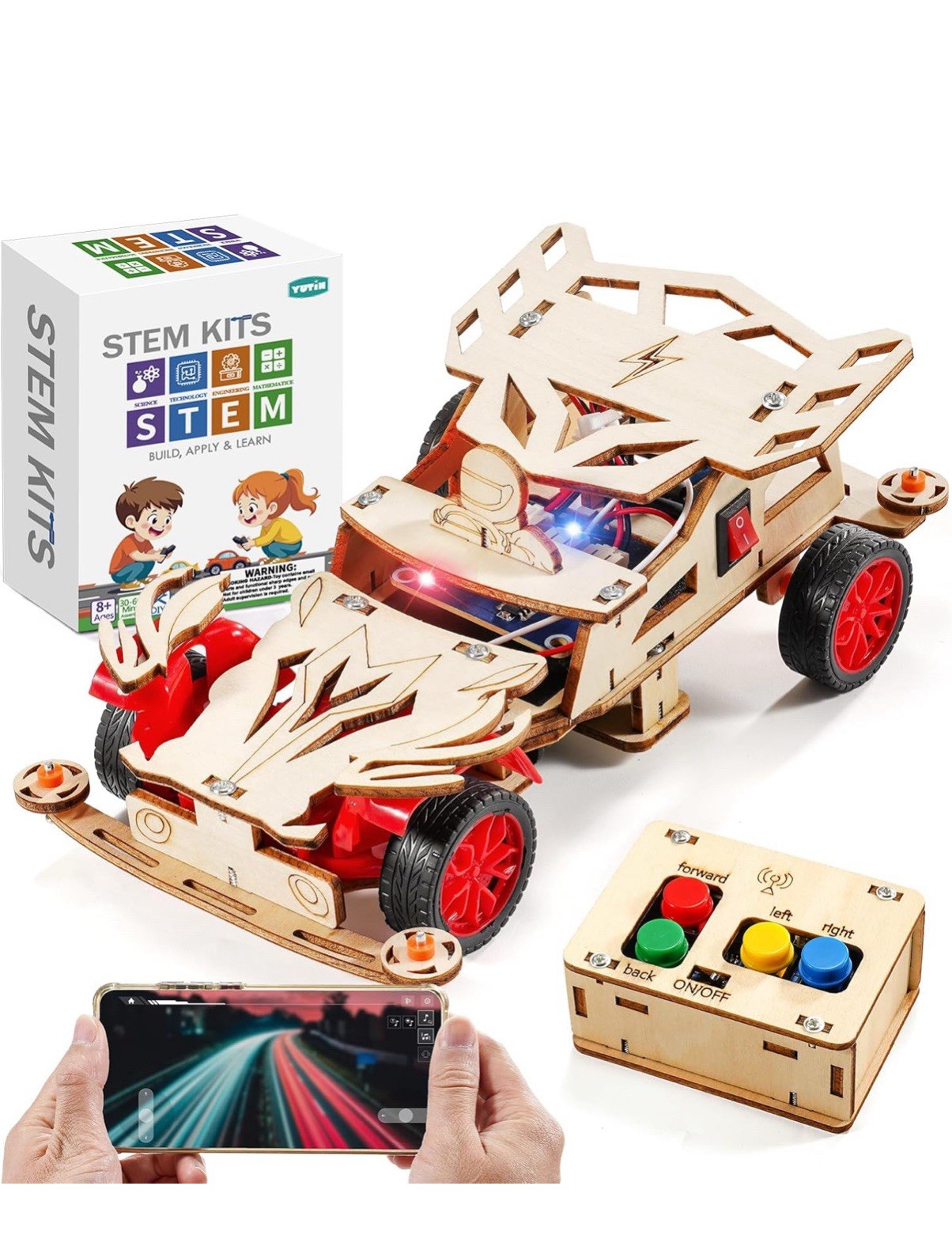 STEM Kits for Kids Ages 8-10, Remote Control Car Model Building Kit for Boys 8-1