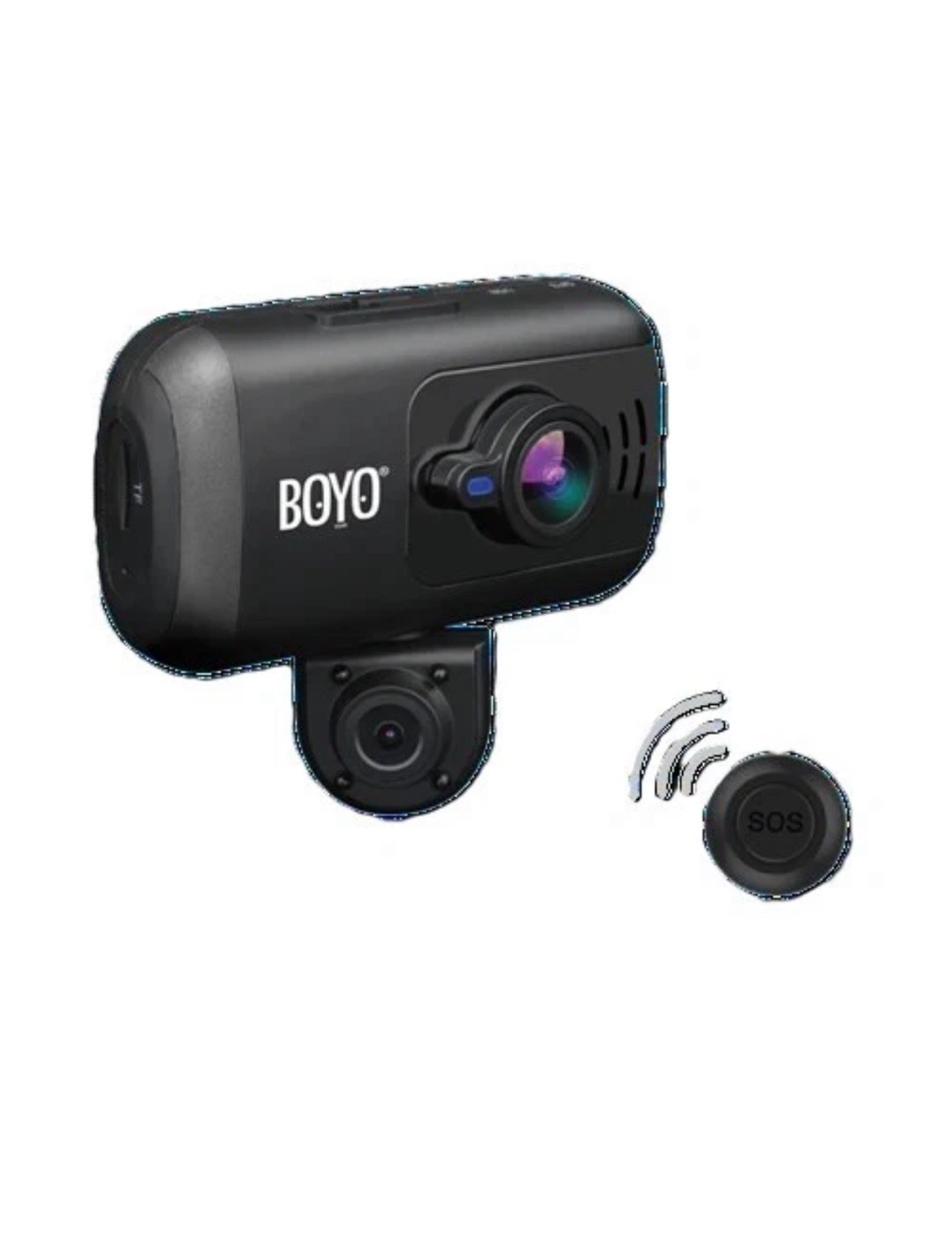 Boyo VTR217GW Full HD 2-Channel Dash Cam Recorder w/Wi-Fi Connectivity To Phone