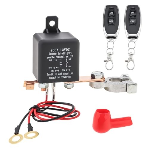 Remote Battery Disconnect Switch 12V 200A, Car Anti-Theft Kill Switches,