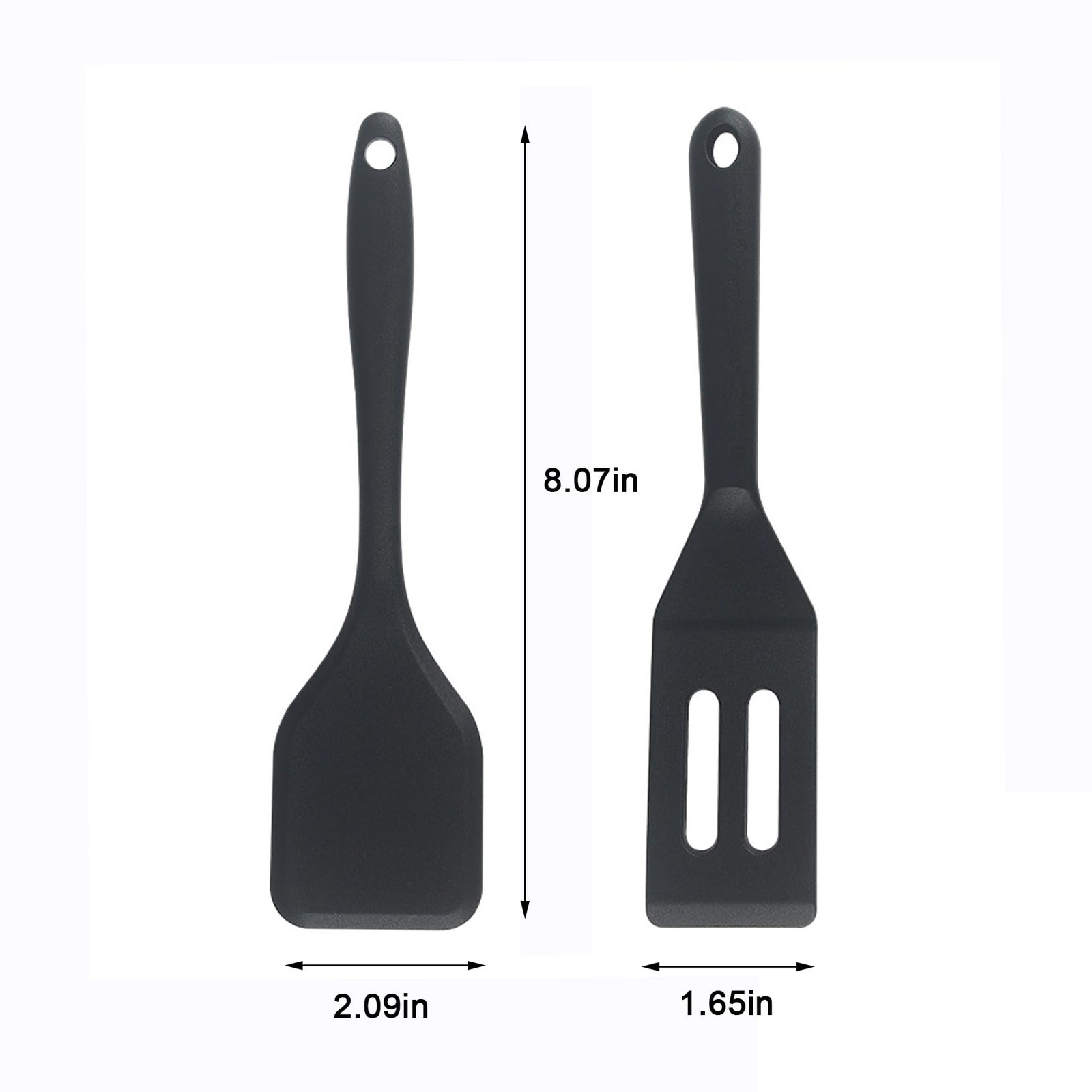 （2 Pack） Heat-Resistant Flexible Silicone Spatula for Baking, Cooking, Small ..
