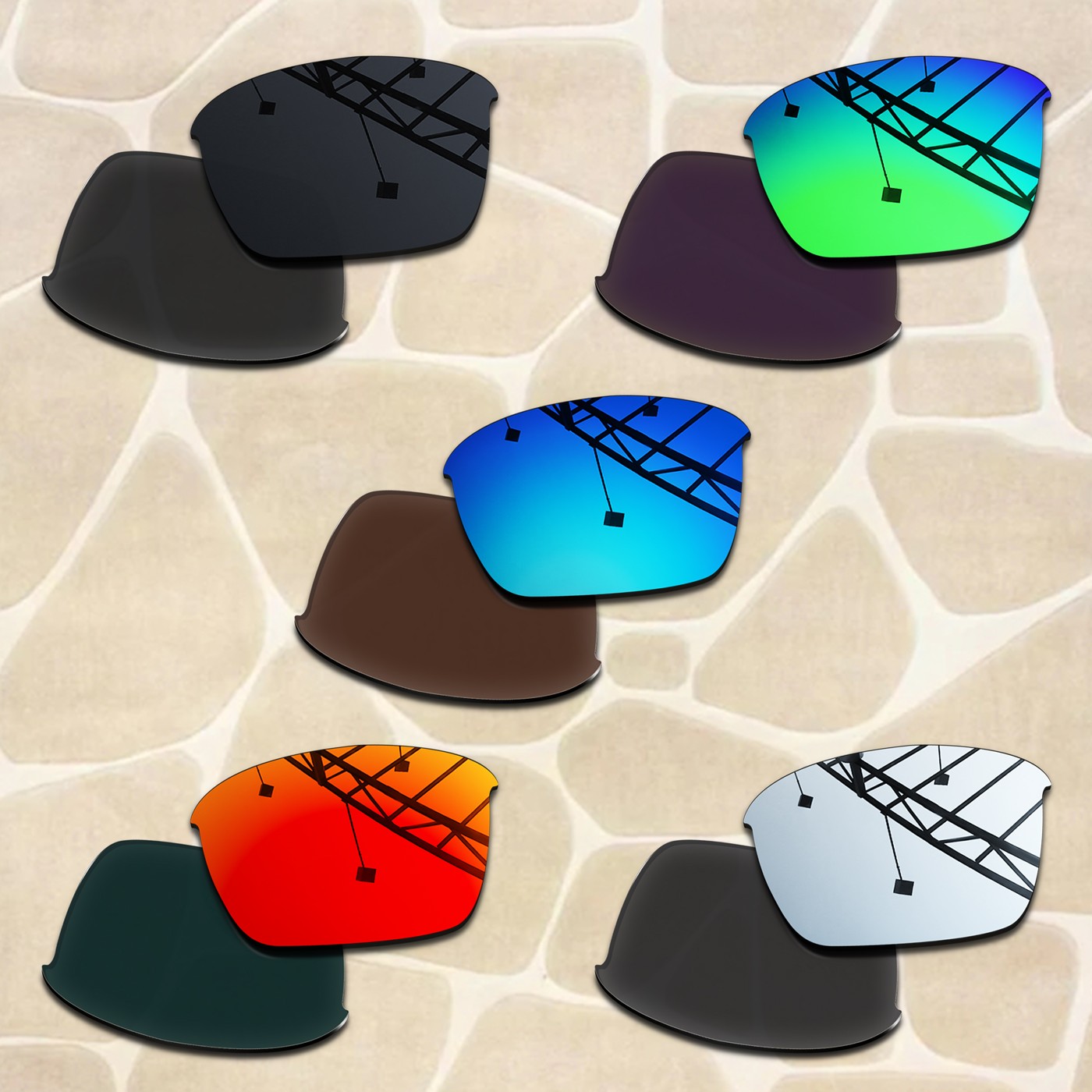 Anti-Scratch Polarized Replacement Lenses for Oakley Thinlink OO9316 63mm Frame