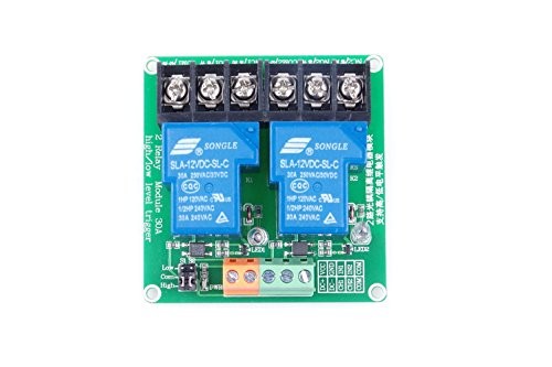 DC 12V 30A 2-Channel Relay Module High Or Low Level Triggering with