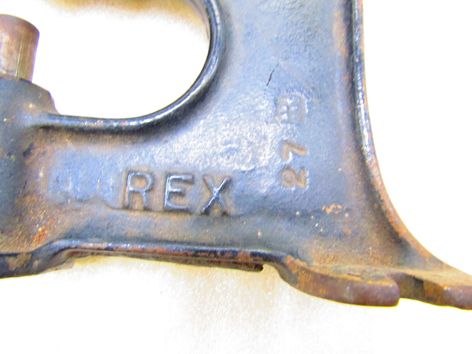 Vintage cast iron grommet/rivet macine by Rex
