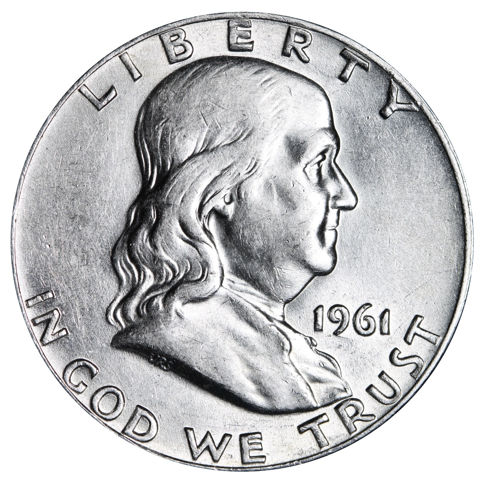 1961-D Franklin SILVER Half Dollar Brilliant XF/AU Complete Your Album!