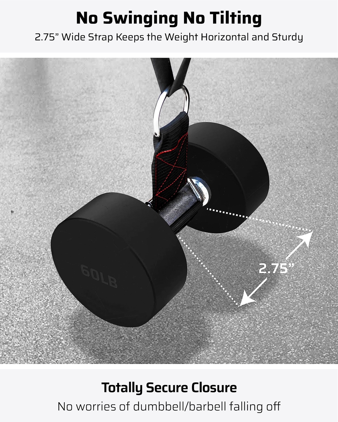 Dumbbell & Barbell Loading Straps | Attachment Straps for Dips, Pullups, Squa...