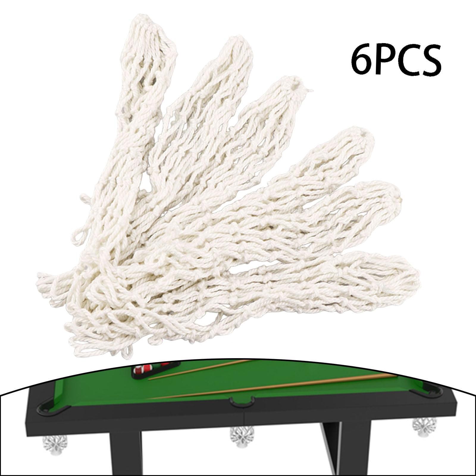 6pcs Replacement Billiard Table Nets Cotton Snooker Table Accessories Snooker