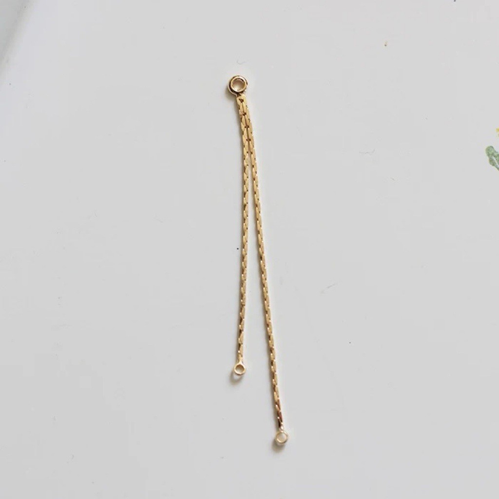 14k Gold Plated tassel For Jewelry Making, For Craft, 55mm Length, 8 Pairs