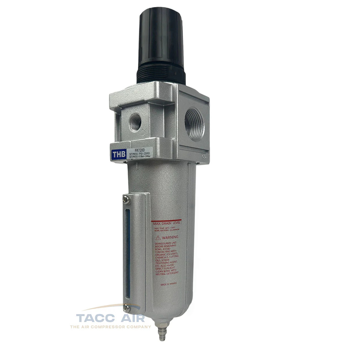 1/2" Compressed Air In Line Compressor Filter & Regulator Combo Piggyback System