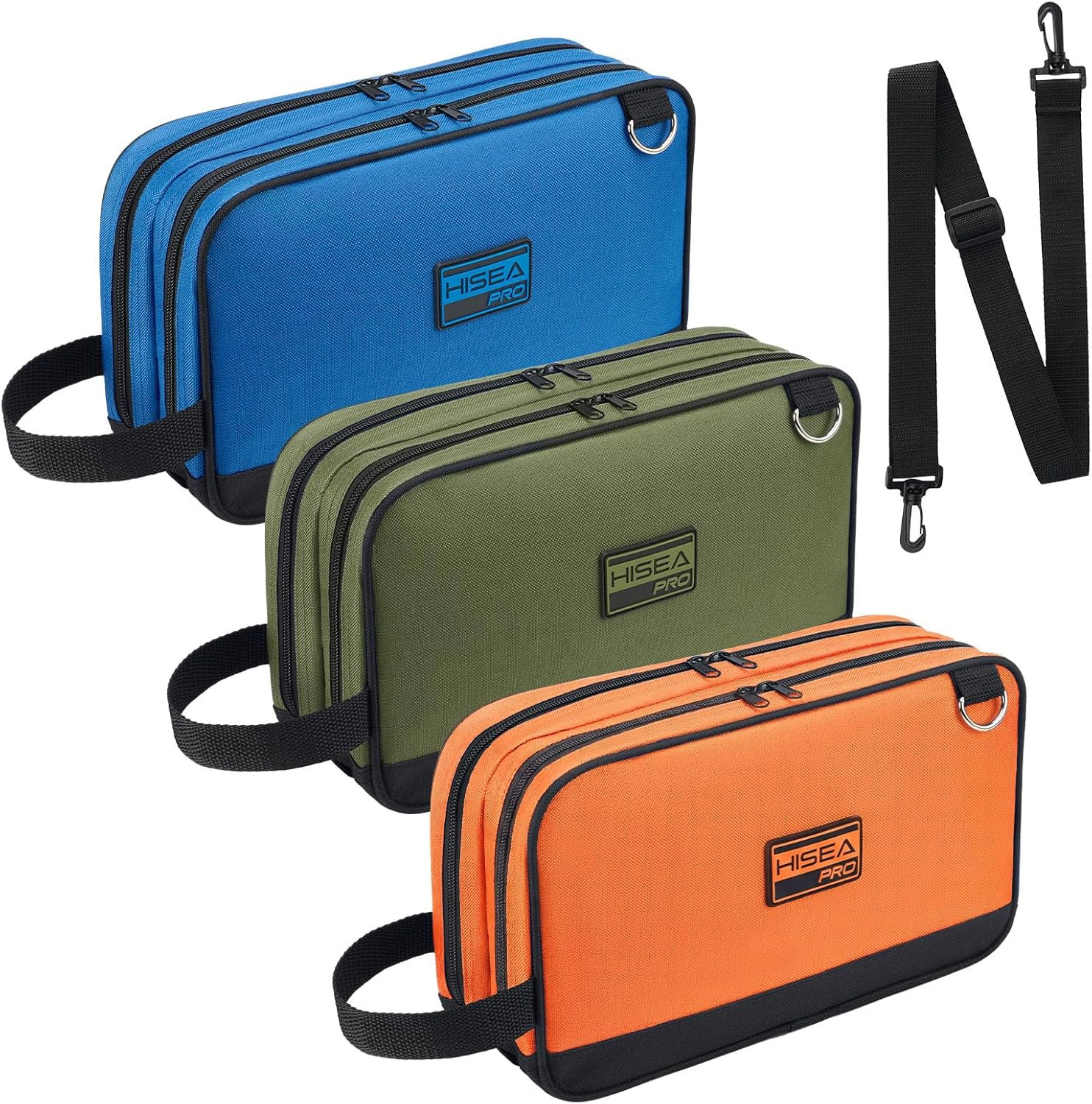 Small Tool Bag 3 Pack, 12 Inch Tool Pouch with 2 Compartments | with Adjustable