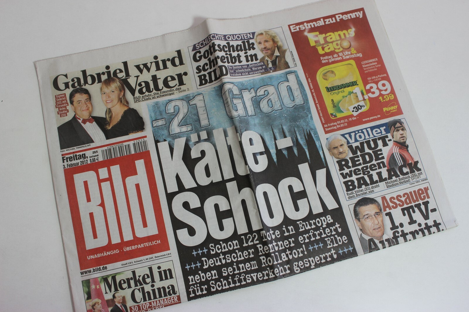 BILDzeitung 03.02.2012 February 3.2.2012 gift for special occasions