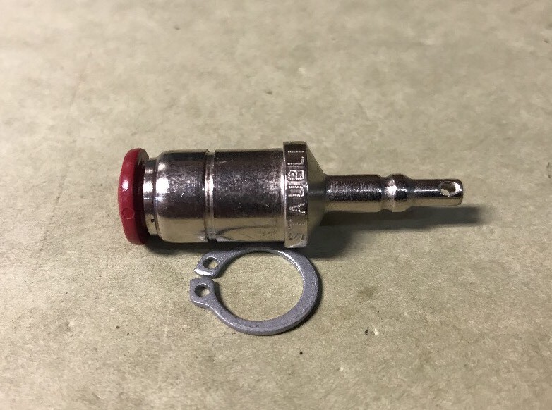 NEW Staubli 1/4" OD Pneumatic Quick Connect Plug Fitting N000311407 FAST SHIP