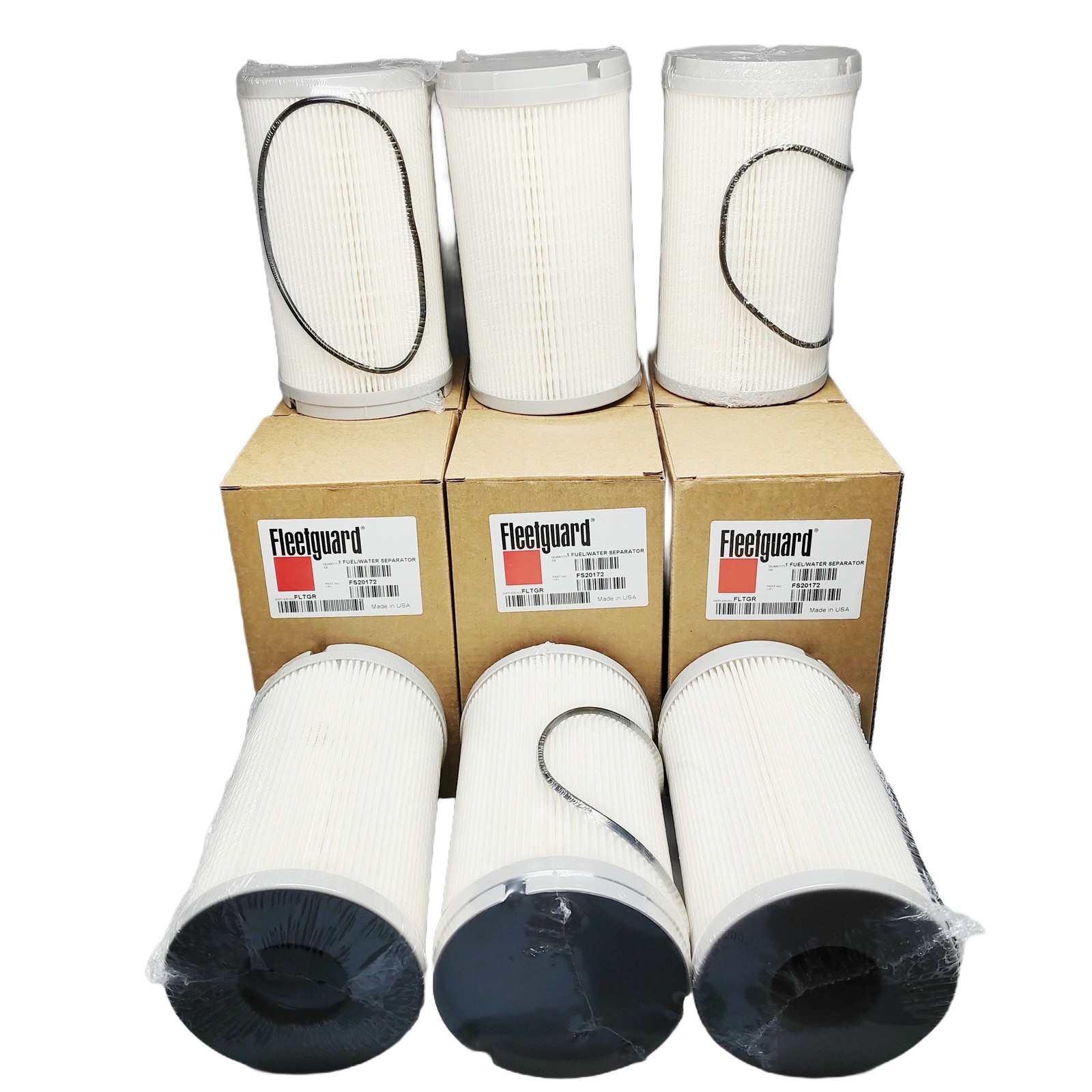 6Pcs Fleetguard FS20172 Fuel Filter Water Separator FOR Cummins PACCAR K37-1029