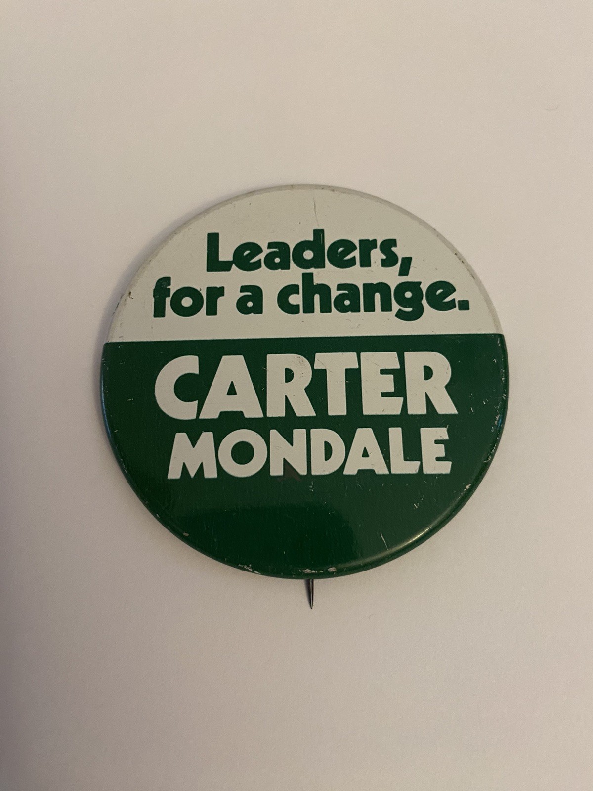Carter Mondale Leaders For A Change Pin Back Button P156