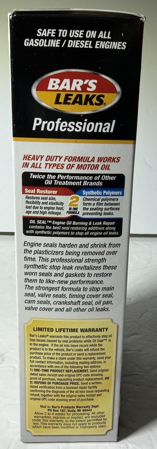 Bar's Leaks OS-1 Oil Seal Engine Oil Burning & Leak Repair - 16.9 oz.