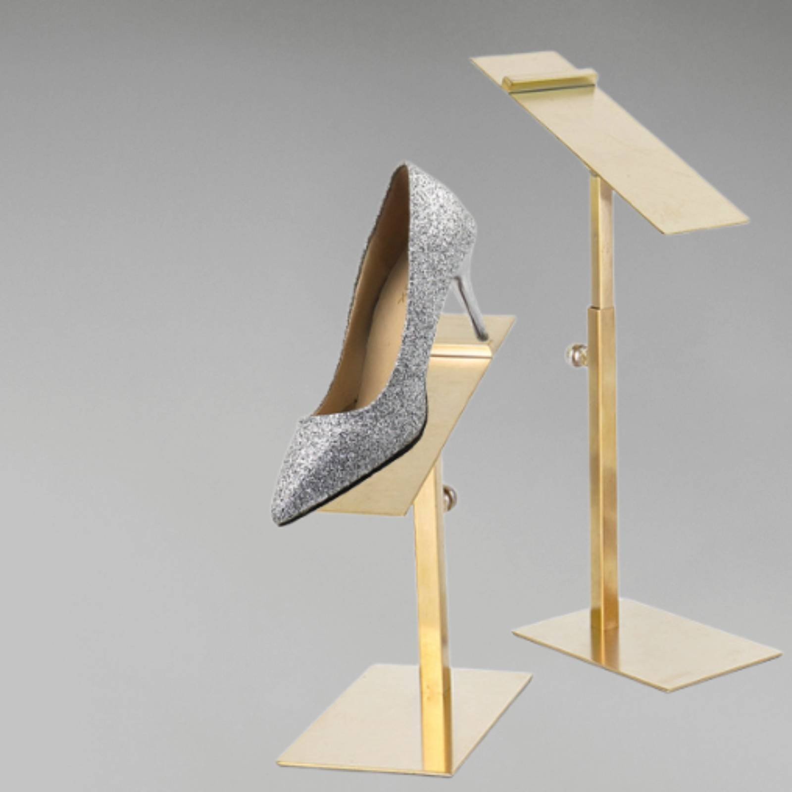 Adjustable Shoe Display Stand Non-Slip Design Single Shoe Riser for Closet