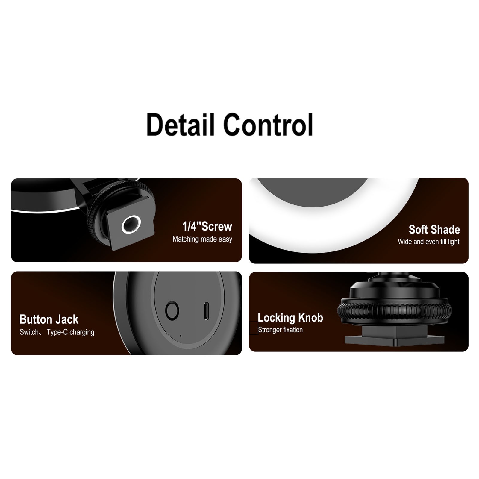 360 Rotatable LED Ring Light Video Light Portable Selfie Makeup Fill Light