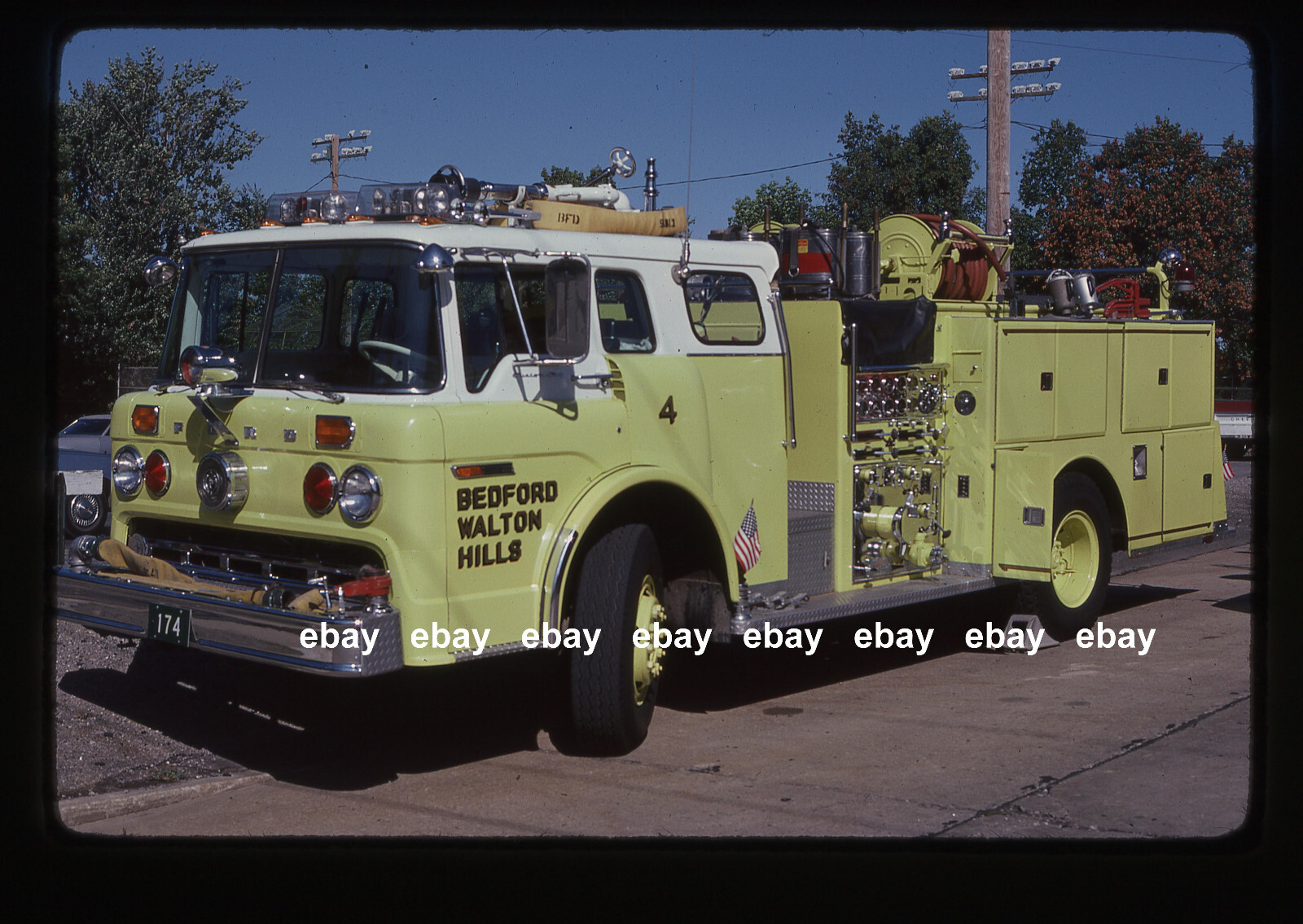 Bedford Walton Hills OH 1975 Ford C Sutphen pumper Fire Apparatus Slide