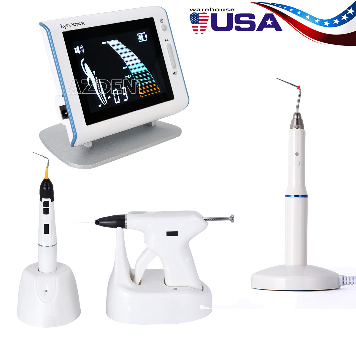 Dental Endo Obturation Gutta Percha Gun Pen System /Apex Locator Root Canal Tips