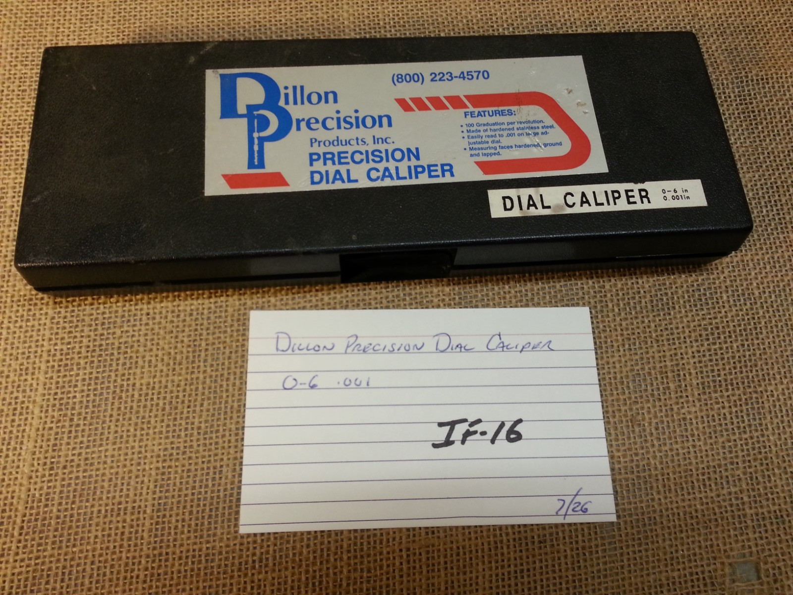 Dillon Precision Case length Gauge Dial Caliper
