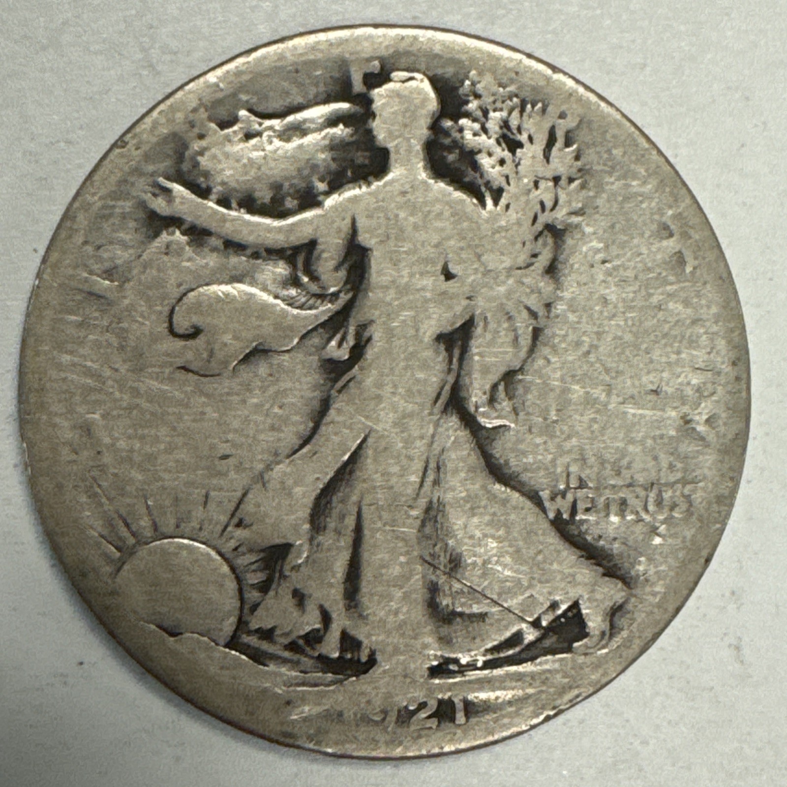 1921-S Walking Liberty Half Dollar.