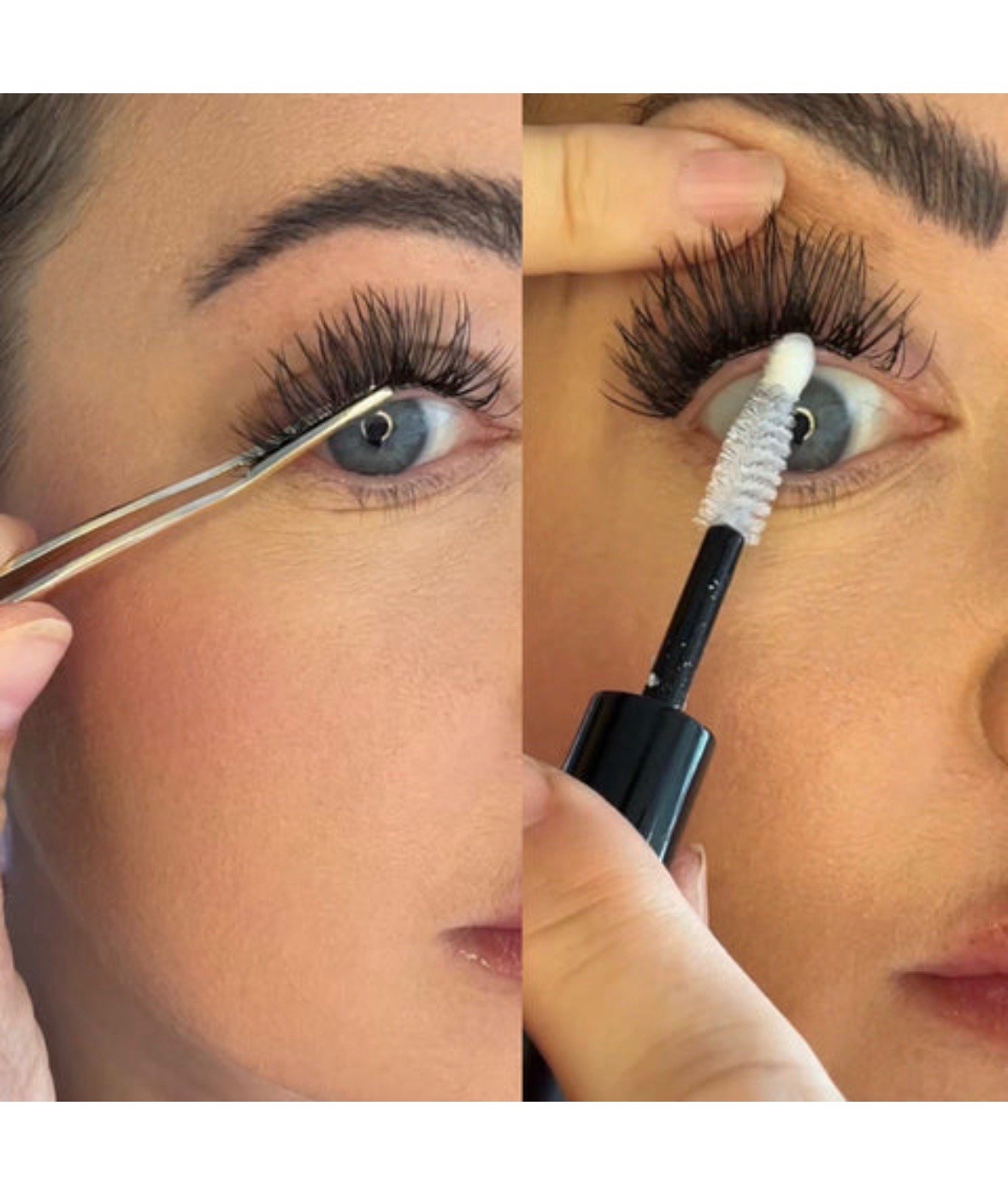 （2 PCS) Press-On Cluster Lashes No Glue Needed Underlash Reusable Lash Set