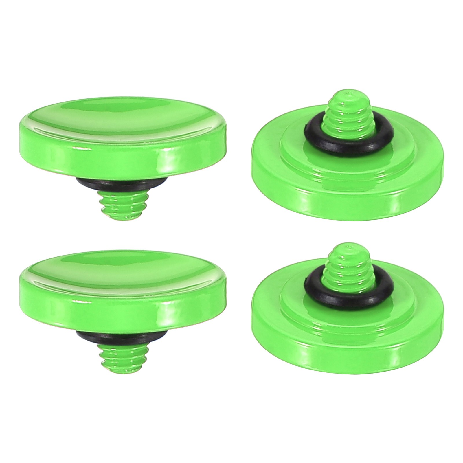 4 x Soft Shutter Release Button Copper Camera Shutter Button Concave Green