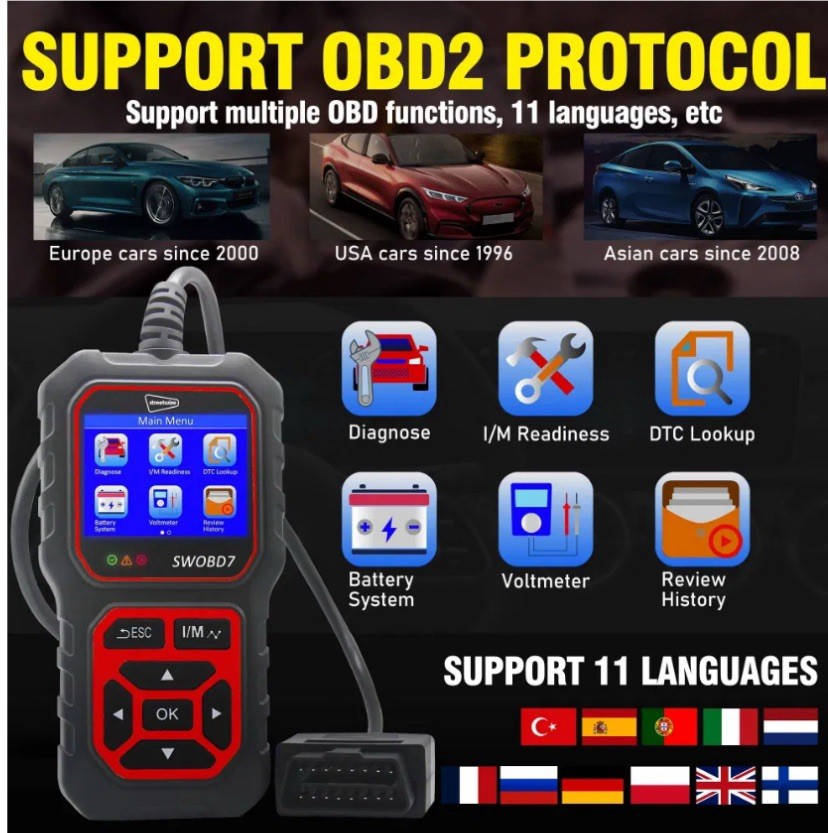 Professional OBD2 Scanner FORD TRANSIT Diagnostic Reader Fault Code Clear Reset