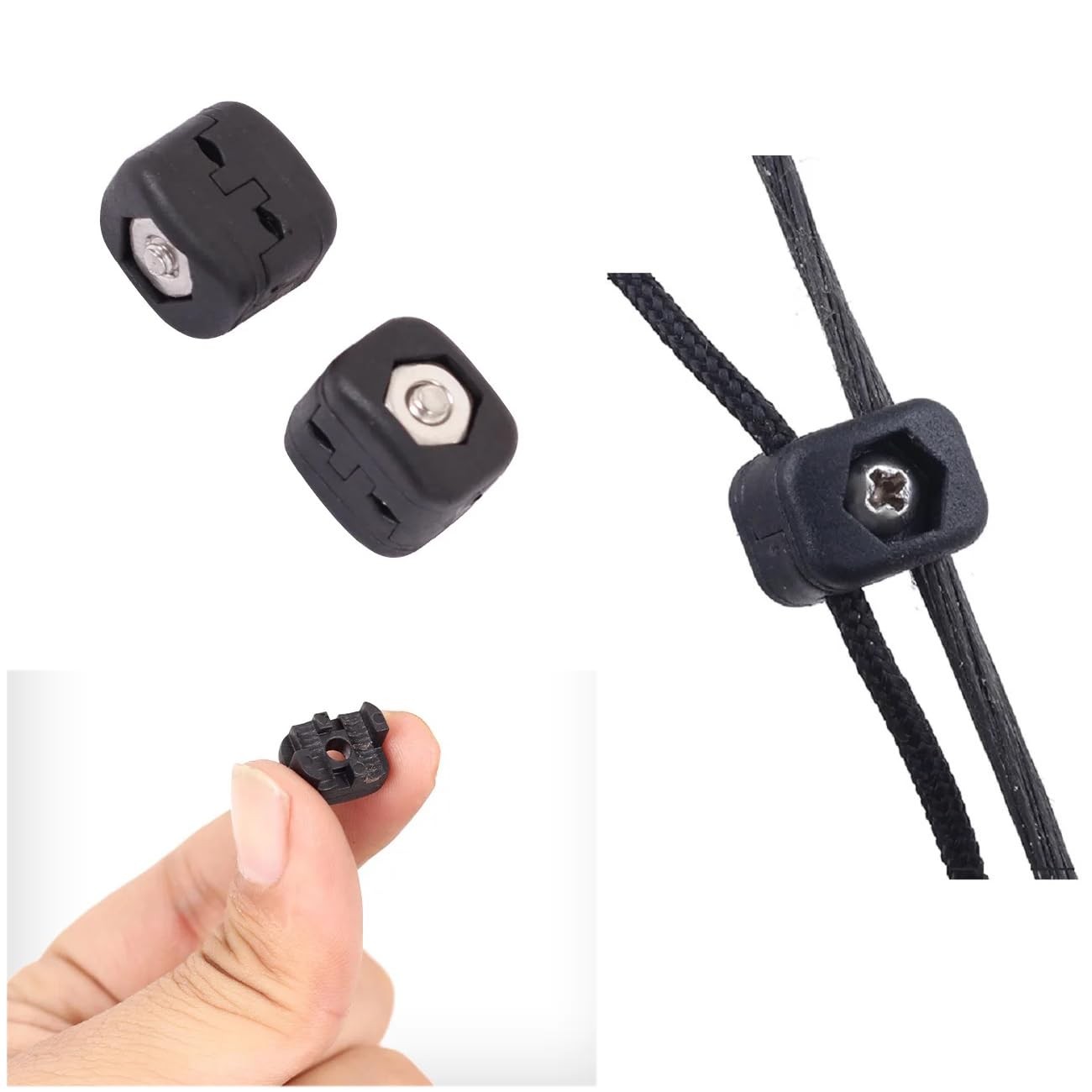 2 Pack Drop Away Arrow Rest String Clamp Buckle Fastener Clip Bowstring Adjus...
