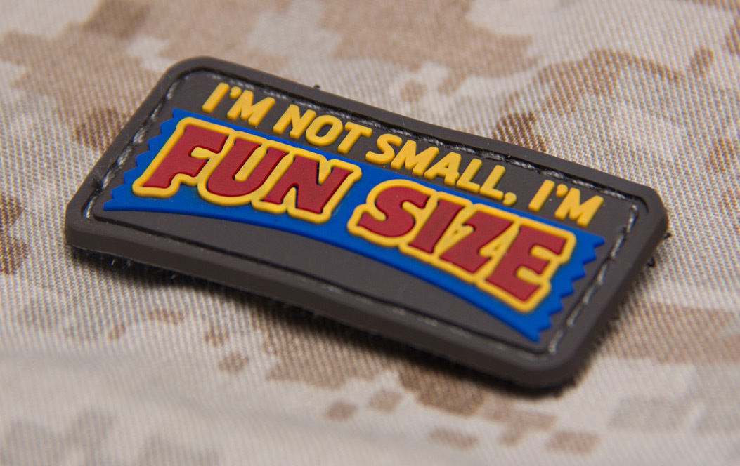 PVC Morale Patch - FUN SIZE - ACU Army Grey Gray - NEW